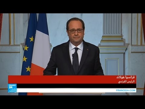 بالفيديو كلمة الرئيس الفرنسي فرانسوا هولاند بعد اعتداء نيس