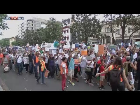 مظاهرات لدعم العمال المهاجرين في أميركا