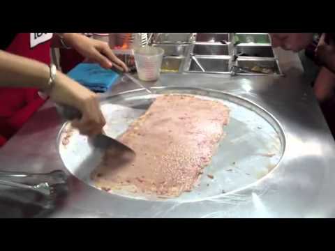طريقة صناعة آيس كريم في تايلاند