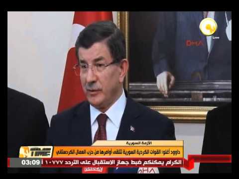 داوود أغلو يؤكد أن القوات الكردية السورية تتلقى أوامرها من حزب العمال