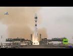 شاهد لقطات تظهر إطلاق صاروخ سويوز الروسي شاهد لقطات تظهر إطلاق صاروخ سويوز الروسي